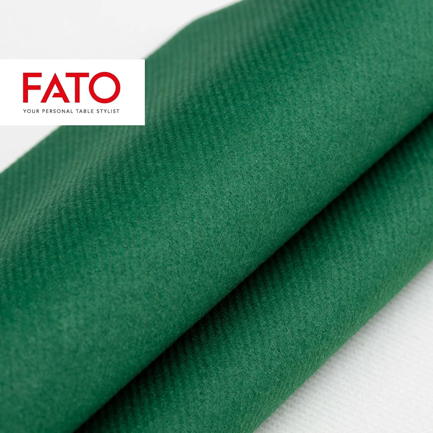 Fato, șervețele din hârtie uscată, airlaid, efect textil, pachet de 50 șervețele, dimensiunea 40X40 pliate în 4, culoare verde pădure