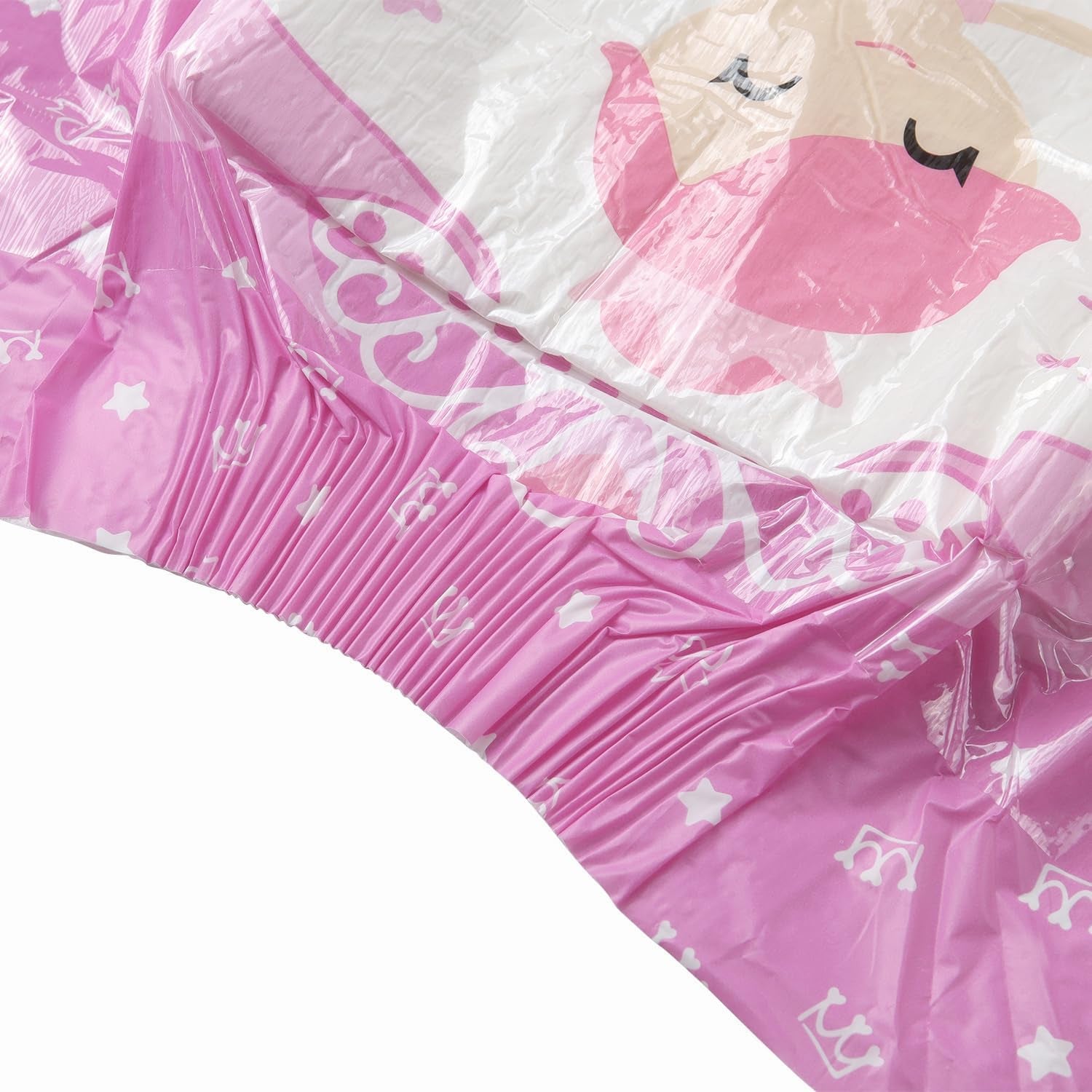 Scutece pentru adulți CutiePlusU, 10 bucăți, chiloți de incontinență de unică folosință cu tablă pentru femei și bărbați, absorbție maximă peste noapte - Little Princess (Mărime mare 94-119 cm)