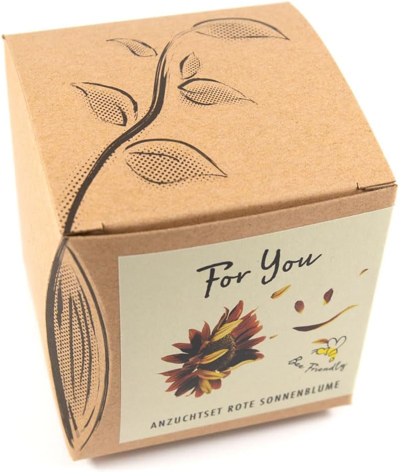 Kit cadou pentru creșterea plantelor - Sunflower Sunset, inclusiv ghiveci, substrat și instrucțiuni de creștere