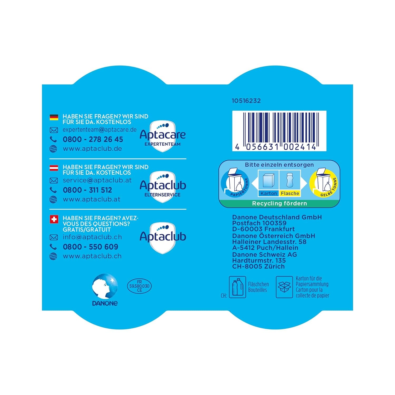 Aptamil Pronutra Pre – Formulă pentru sugari de la naștere – Cu uleiuri vegetale, fără ulei de palmier – 6 x 4 x 200 ml (4800 ml)