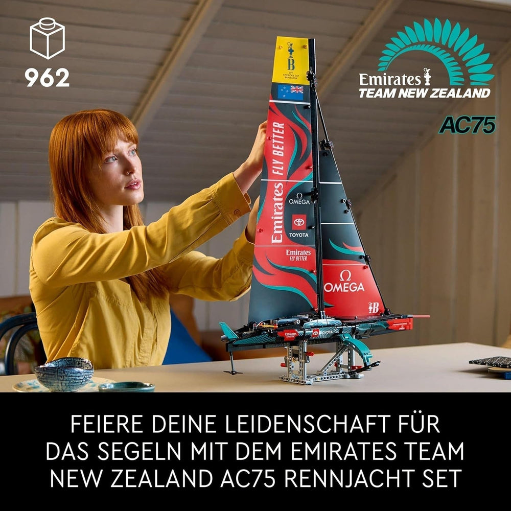 LEGO Technic Emirates Team New Zealand AC75 Racing Yacht, set de construcție cu barcă cu pânze pentru adulți, cadou pentru bărbați și femei, activitate creativă și relaxantă 42174 Seturi de constructie Besuche den LEGO-Store