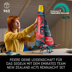 LEGO Technic Emirates Team New Zealand AC75 Racing Yacht, set de construcție cu barcă cu pânze pentru adulți, cadou pentru bărbați și femei, activitate creativă și relaxantă 42174 Seturi de constructie Besuche den LEGO-Store