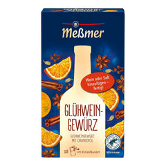 Meßmer Glühweingewürz | Für Wein oder Saft | 18 Teebeutel | Glutenfrei | Laktosefrei | Vegan