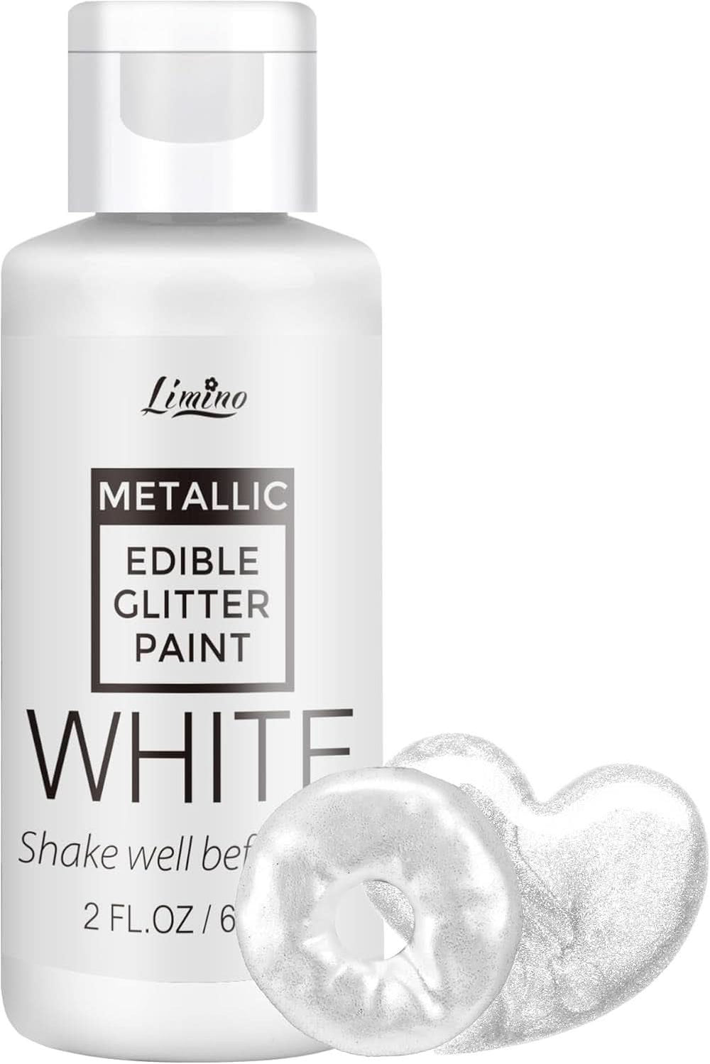 Glitter comestibil lichid, 60 ml Naty Shop Alb