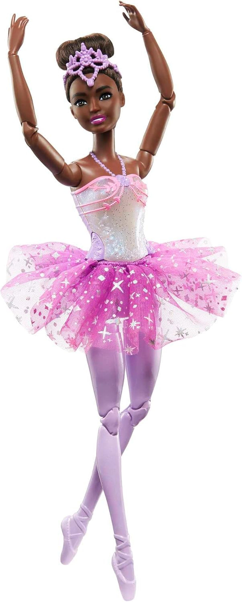 Barbie Dreamtopia Zauberlicht Ballerina Puppe, mit rosa Tutu und blonden Haaren, 5 Licht- und Soundeffekte, Bewegliche Barbie, ab 3 Jahren, HLC25
