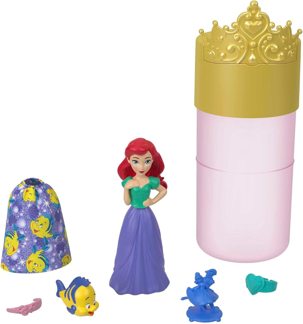 Disney Prinzessin-Spielzeug, Royal Color Reveal-Puppe mit 6 Überraschungen zum Auspacken, Freundschaft-Serie mit einer Figur eines Freundes, von den Disney-Filmen inspiriert