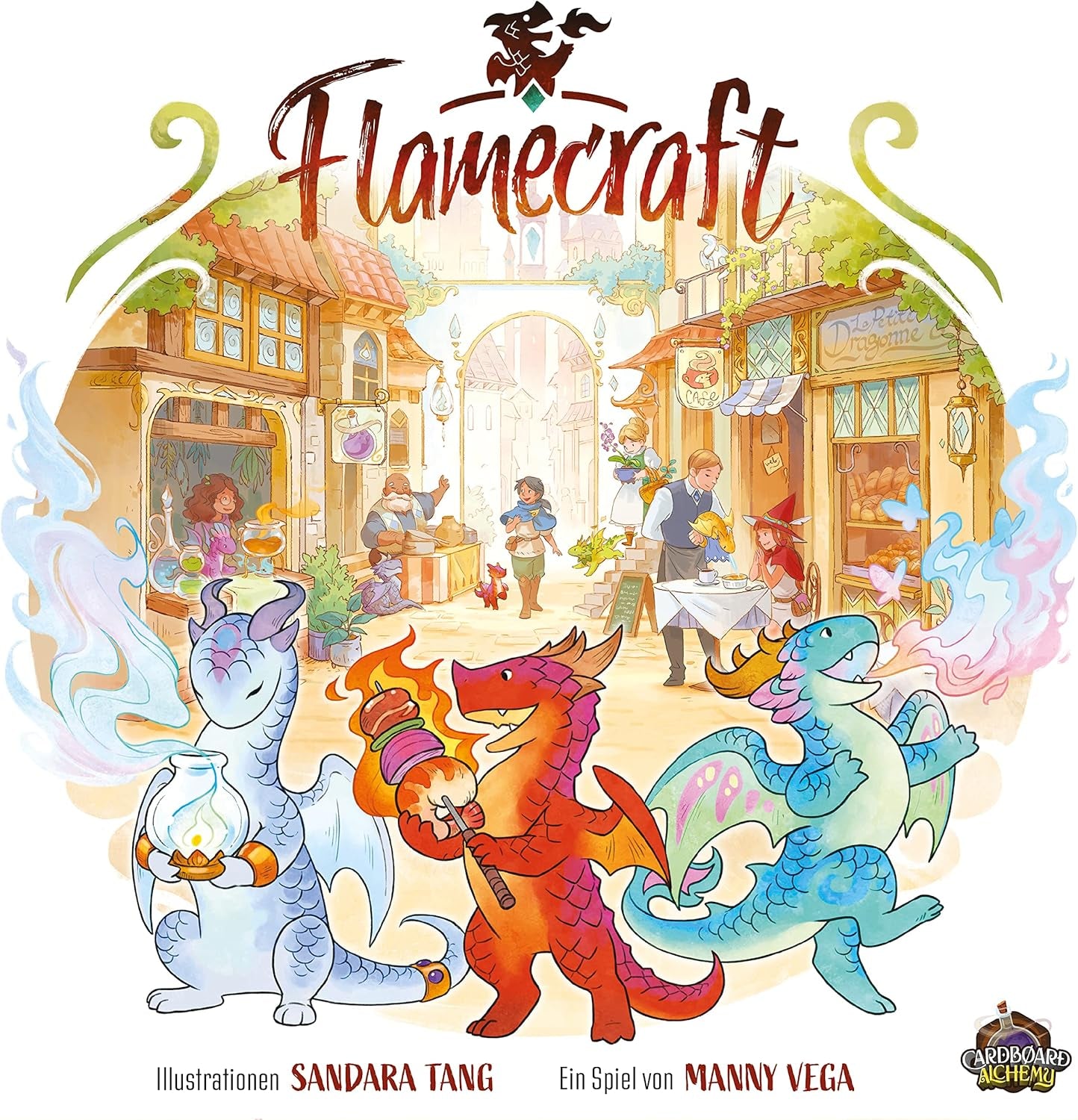 Alchimie din carton, Flamecraft, joc de familie, joc de societate, 1-5 jucători, vârste 12+, 60 de minute, germană, multicolor, colorat