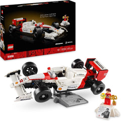 Set de mașini model LEGO Icons Mclaren MP4/4 & Ayrton Senna, kit de mașini de curse F1 pentru adulți cu mini-figură de pilot de curse, obiect de colecție, idee de cadou pentru bărbați, femei, el & ea 10330 Seturi de constructie Besuche den LEGO-Store Singur