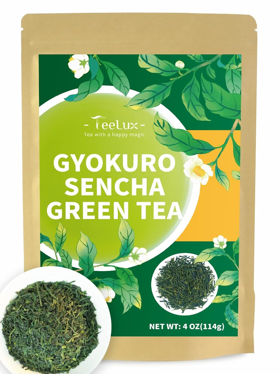 Teelux Matcha pulbere de ceai verde de ceremonie 100 g, vegan, pulbere de ceai verde Matcha premium vibrant, 100% frunze de ceai pure măcinate cu piatră, prima recoltă
