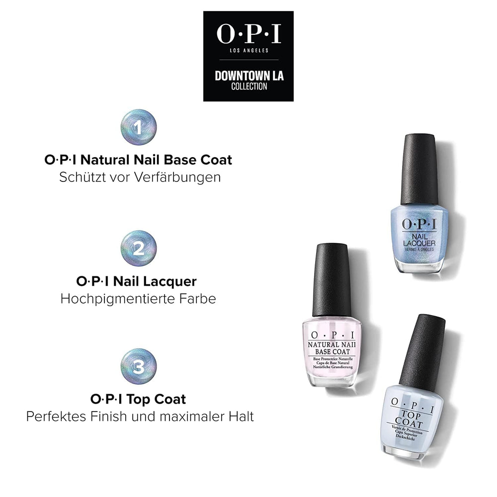 Oja OPI Nail Lacquer în nuanțe de albastru și verde – Oja cu uscare rapidă, rezistentă la ciobire și de lungă durată – durează până la 7 zile – cu pensulă ProWide extra-lată