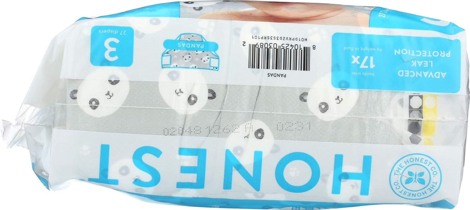 – scutece de unică folosință ecologice și de înaltă calitate, Pandas, mărimea 3 (7,3–12,7 kg), 27 bucăți