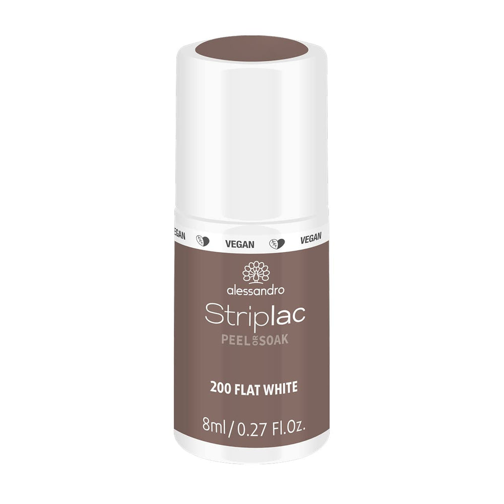 alessandro Striplac UV-Nagellack Flat White – Schonend und langanhaltend – Einfache Entfernung dank Peel-Off-Technologie – Vegan und tierversuchsfrei – 8 ml
