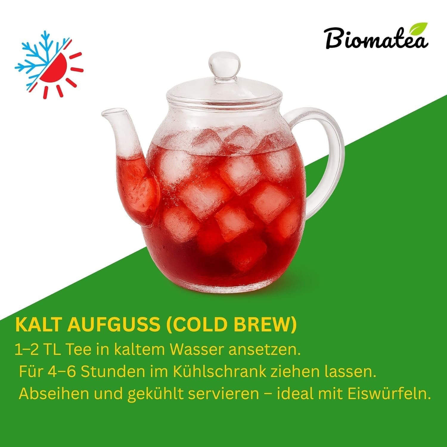 Ceai de fructe – 100 g Amestec aromat de fructe cu mere, hibiscus și scorțișoară – Pungă cu fermoar, aproximativ 25 de cești – Fără aditivi, ambalat în Germania