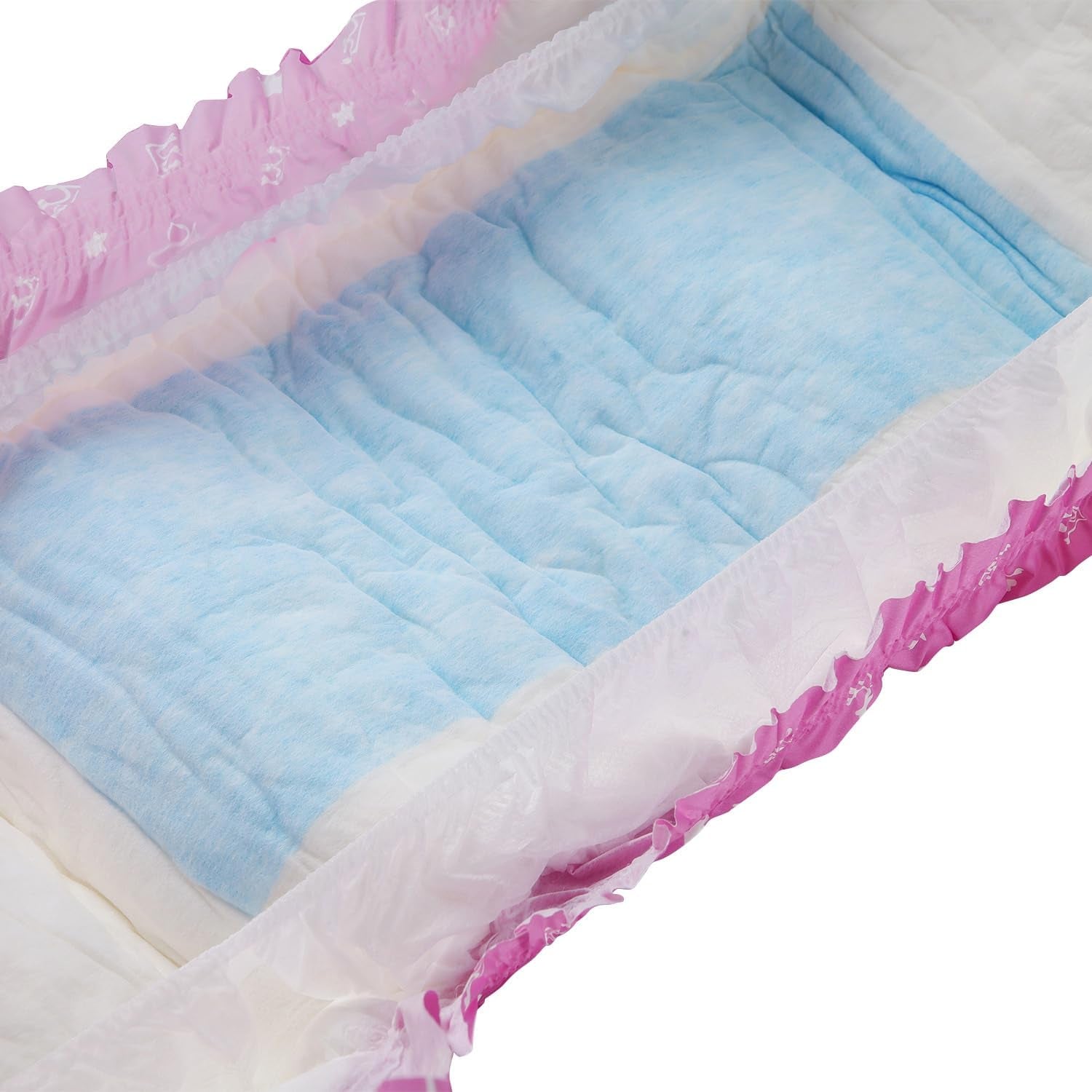 Scutece pentru adulți CutiePlusU, 10 bucăți, chiloți de incontinență de unică folosință cu tablă pentru femei și bărbați, absorbție maximă peste noapte - Little Princess (Mărime mare 94-119 cm)