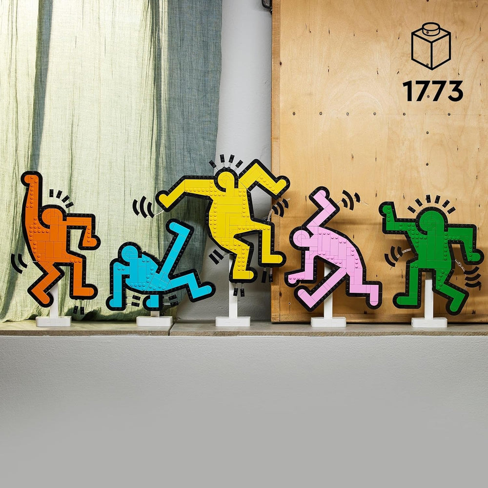 LEGO Art Keith Haring – Tanzende Figuren - Farbenfrohe DIY Wandkunst oder Schreibtisch Deko - Kreative Geschenkidee für Erwachsene - 31216