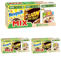 Pachete mini de cereale Nestlé Mix, 6 bucăți, 1 pachet (1x200g la 4x30g, 2x40g)