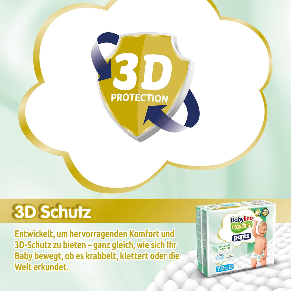 Pantaloni Premium, mărimea 7, cu filtru ultra-moale, XL Plus (15-25 kg), 28 bucăți