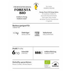 Cafea Gorilla Foresta, pachet dublu, 2 x 1 kg, boabe prăjite | Amestec Arabica, boabe întregi | Espressor portafilter complet automat | Cafea espresso