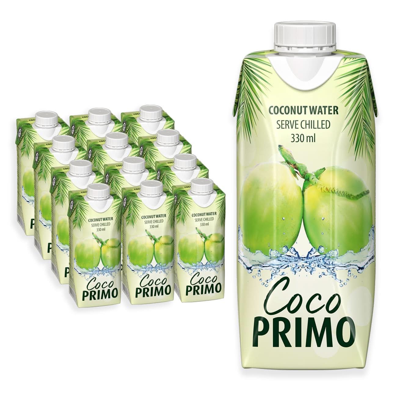 Apă de nucă de cocos, Pură, Băutură răcoritoare pentru sportivi, Calmant pentru sete, 12 X 330 ml Bauturi fara alcool Naty Shop 12 x 330 ml Apă de nucă de cocos