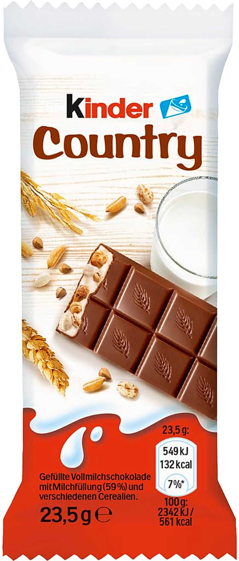 Batoane Kinder Country, 9 batoane, 212 g