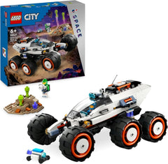 LEGO City Space Rover cu extratereștri, set de mașină cu figurine robot și extratereștri, cadou de ziua de naștere pentru băieți și fete de la 6 ani, cu 2 minifigurine și un set de planete 60431 Seturi de constructie Besuche den LEGO-Store Singur