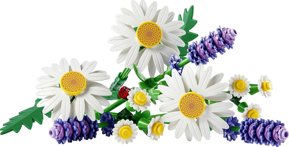 LEGO Botanicals Gänseblümchen - Strauß aus Kunstblumen mit Gänseblümchen & Lavendel - DIY Deko fürs Kinderzimmer - Geschenkidee zum Muttertag - 11508