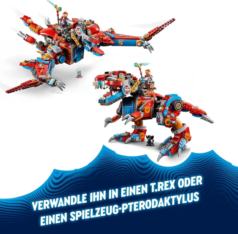 LEGO Dreamzzz 2-In-1 Coopers Dino-Mech C-Rex, jucărie Pterodactyl, T.Rex figurină de acțiune pentru băieți și fete, jucărie creativă, set de aventură, cadou pentru copii de la 9 ani 71484 Seturi de constructie Besuche den LEGO-Store