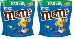 M&M'S Crispy, linte crocantă cu ciocolată și centru crocant, ciocolată, 1 pachet (1 x 340g) (pachet de 2)