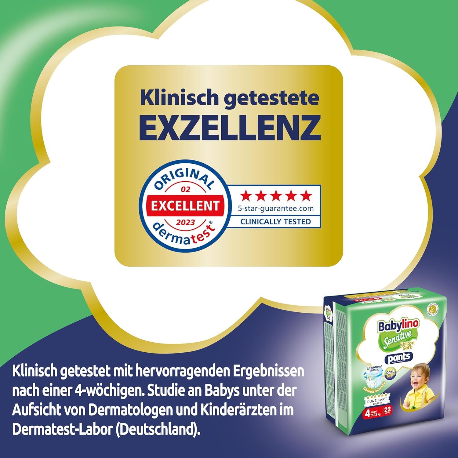 Scutece Sensitive Cotton Soft, mărimea 4, Pants Maxi (7-13 kg), 22 bucăți