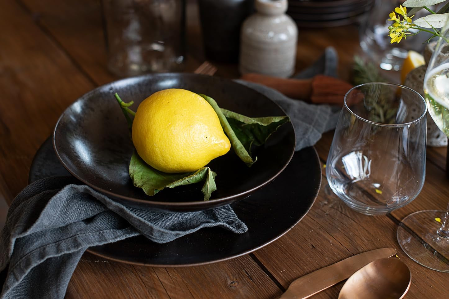 MÄSER Metallic Bronze, serviciu de cină din 12 piese pentru 4 persoane Seturi vesela masa Naty Shop