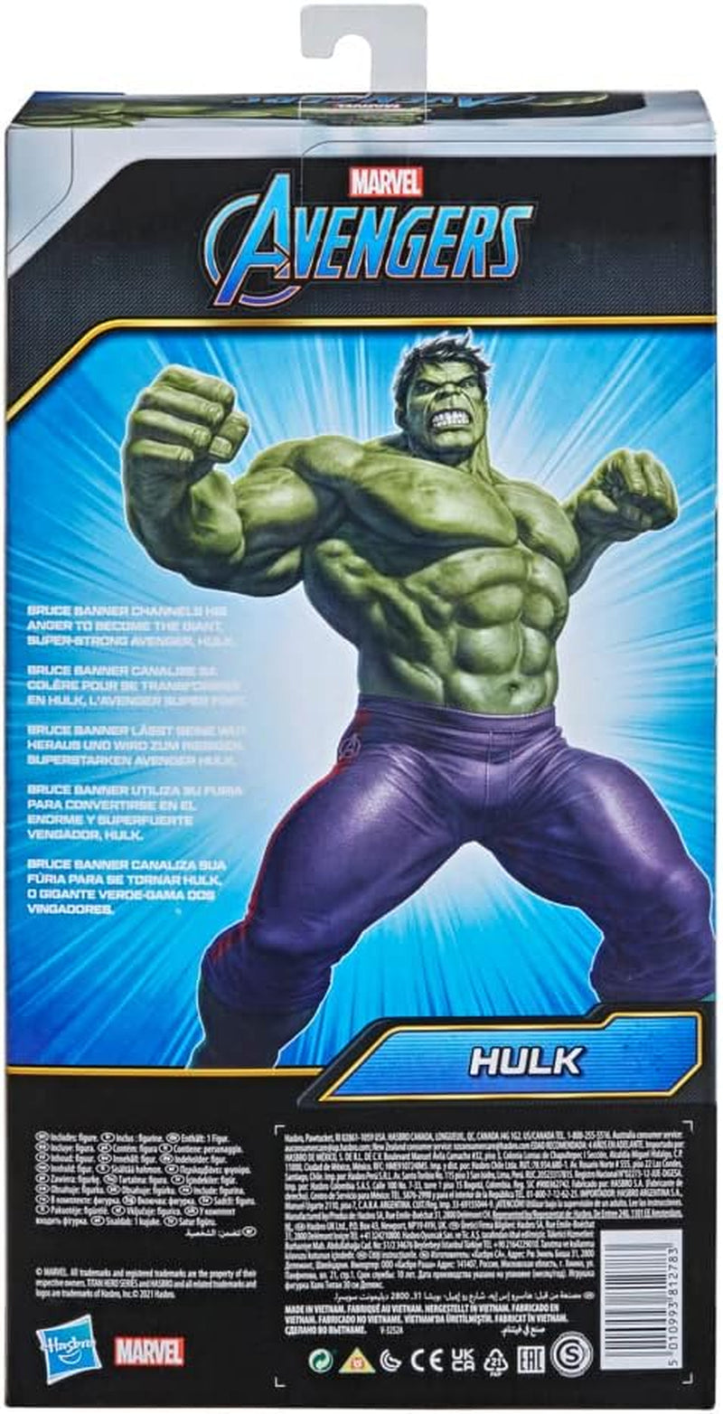 Hasbro E74755L2 Marvel Avengers Titan Hero Series Blast Gear Deluxe Hulk Action Figure, jucărie mare de 30 cm, inspirată din benzile desenate Marvel, pentru copii cu vârsta peste 4 ani Action figures Naty Shop