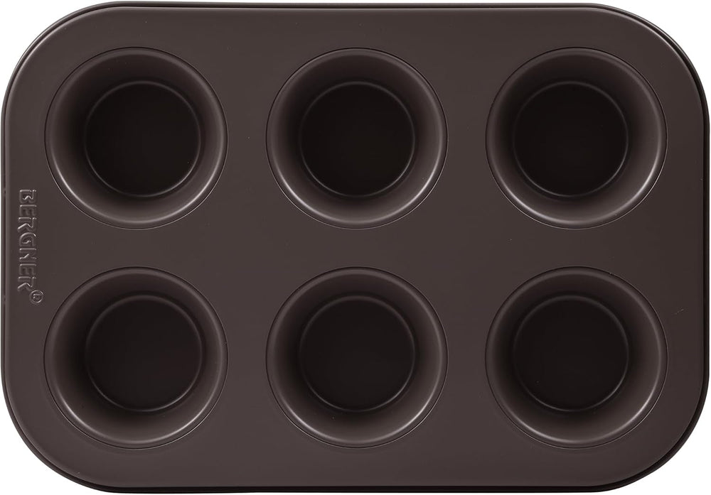 BERGNER BAKING LOVERS - Set Von 2 X 6 Cup Muffinformen - Kohlenstoffstahl Mit Ilag Essential, PFOA Frei, Leicht Zu Reinigen Matrite si tavi pentru copt Naty Shop
