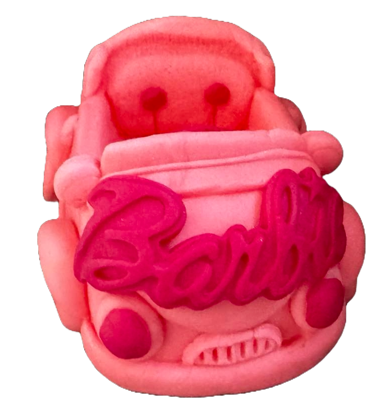Decoratiune comestibila din zahar, Masina Barbie Decoratiuni din Pasta de Zahar Naty Shop