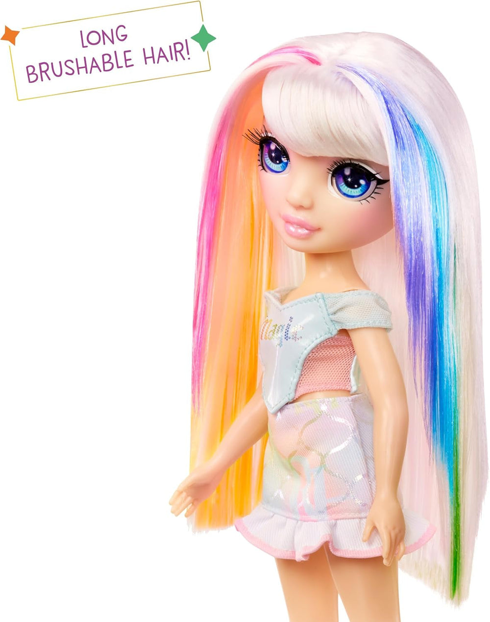Rainbow High My Fashion Style Doll - Amaya - 28 cm Regenbogenfarbene Modepuppe mit Aufsehenerregendem Outfit und Schicker Handtasche, zum Spielen, Bewegen, Sammeln, Für Kinder von 4 bis 12 Jahren