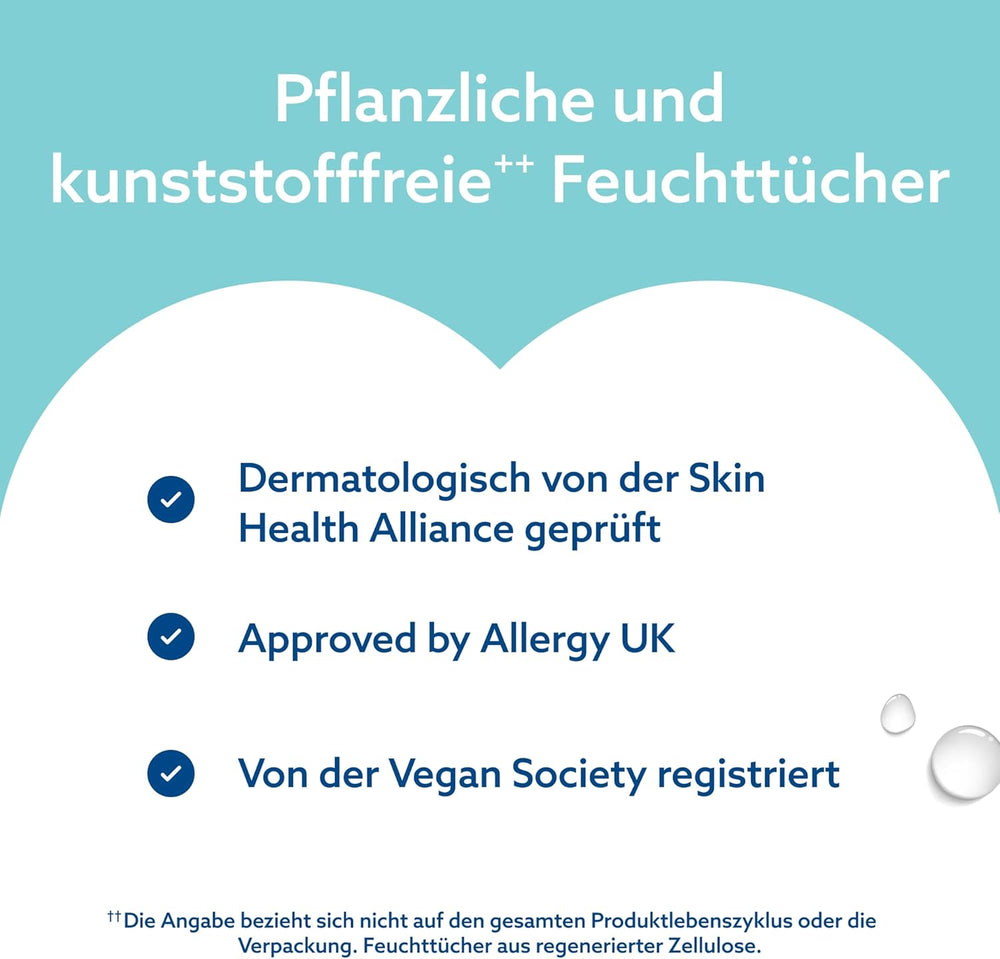 Șervețele umede WaterWipes Sensitive+ On The Go, 100 de șervețele (10 pachete), 3 în 1 curăță, îngrijește, protejează, 99,9% apă, șervețele fără parfum