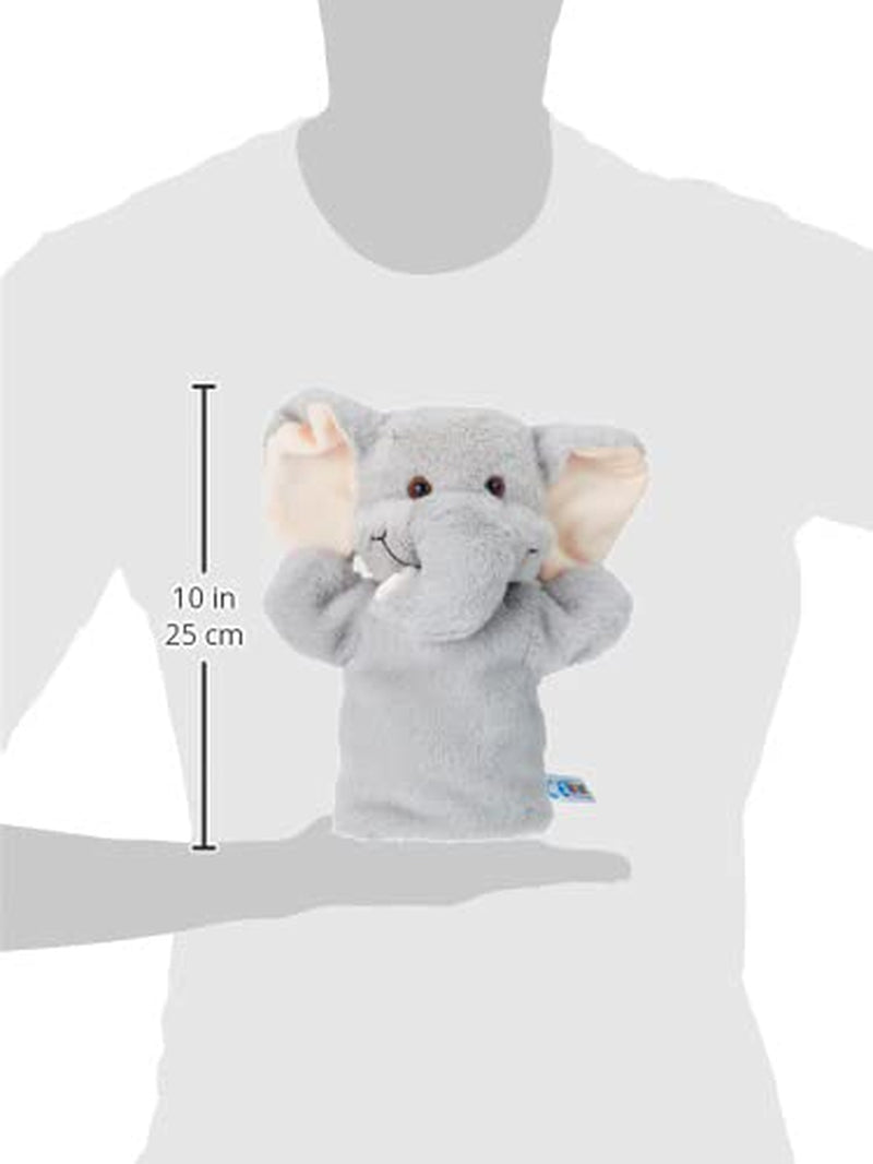 394070 Elefant păpușă de mână, gri Jucarii Bebe Naty Shop