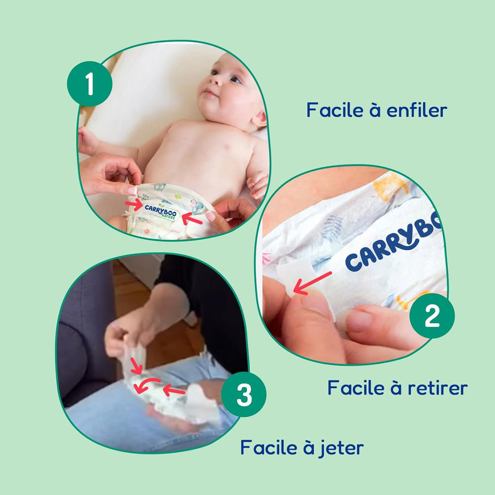 - Windeln Größe 4 (7 – 18 kg) – für empfindliche Haut – natürlich und sehr saugfähig – 12 Stunden auslaufsicher – ohne unerwünschte Inhaltsstoffe – hergestellt in Frankreich – 132 Windeln