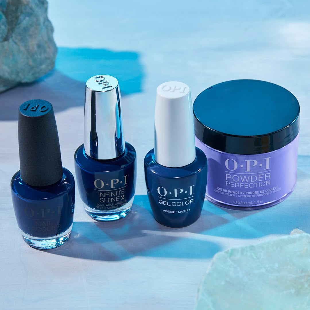 Oja OPI Nail Lacquer în nuanțe de albastru și verde – Oja cu uscare rapidă, rezistentă la ciobire și de lungă durată – durează până la 7 zile – cu pensulă ProWide extra-lată