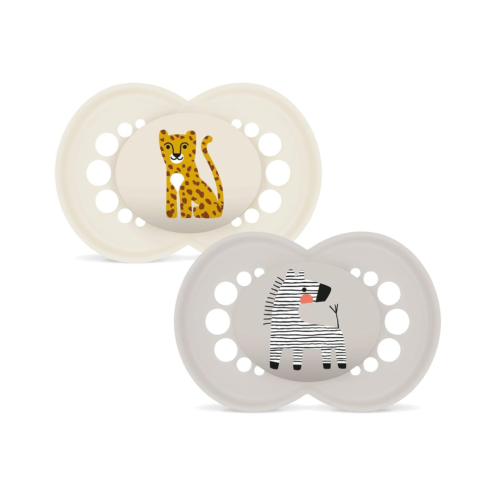 Suzetă MAM Original | Suzetă din latex | 0-6 luni | Suzetă pentru bebeluși potrivită pentru alăptare | Recomandată de moașe | Rezistent la mușcături | Latex de cauciuc natural | Oaie/Iepure | Pachet de 2