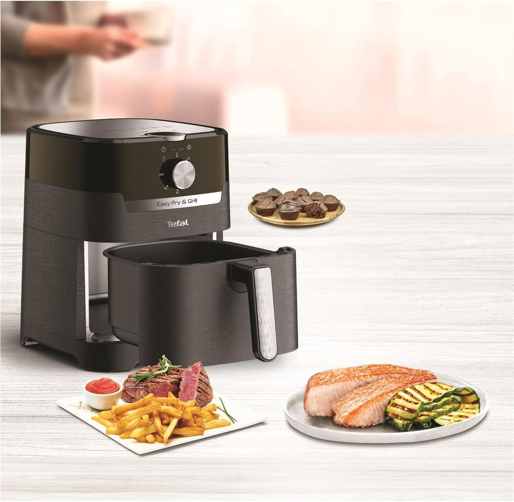 Tefal EY5018 Easy Fry & Grill Classic Air Fryer, tehnologie 2 în 1 (Air Fryer și Grill), XL, 4,2 litri pentru 6 porții, 1550 watti Electrocasnice Naty Shop