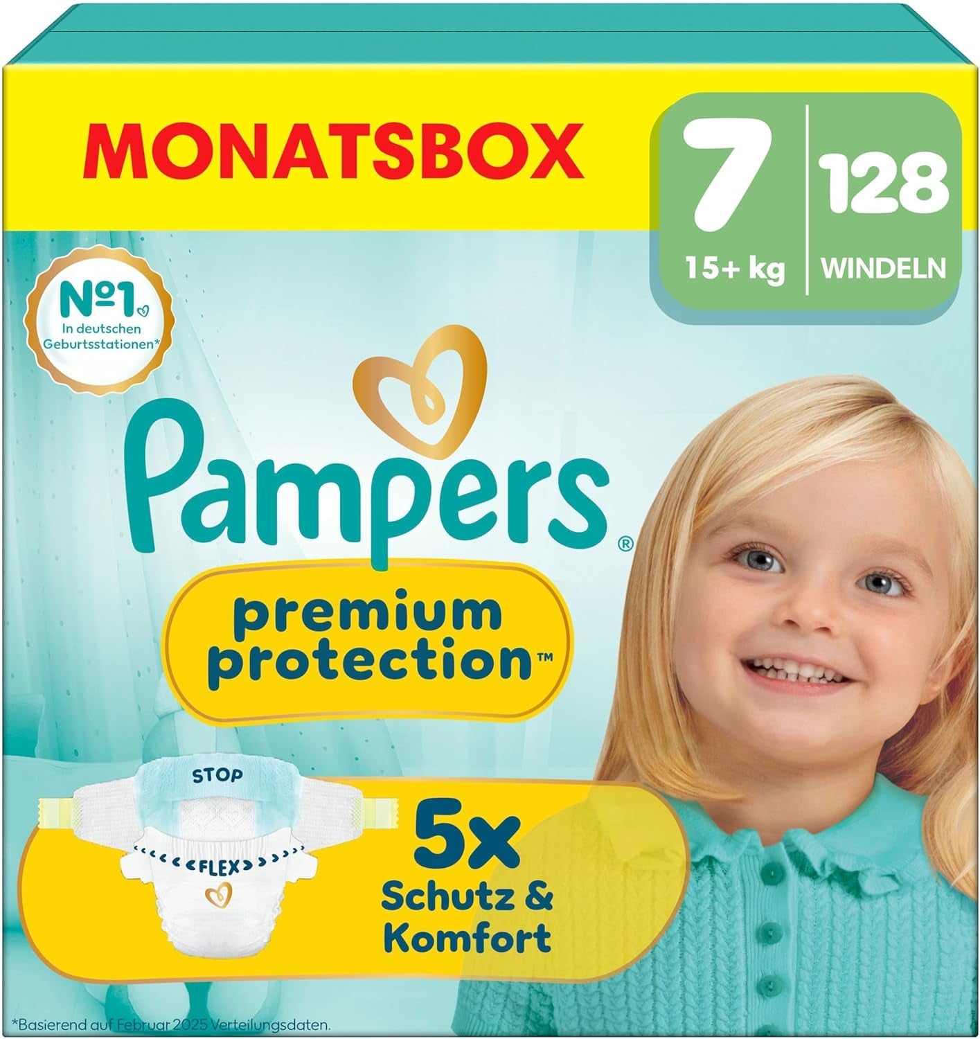 Pampers Premium Protection Mărimea 5, 152 scutece, 11 kg-16 kg, protecția noastră numărul 1 împotriva pielii și scurgerilor
