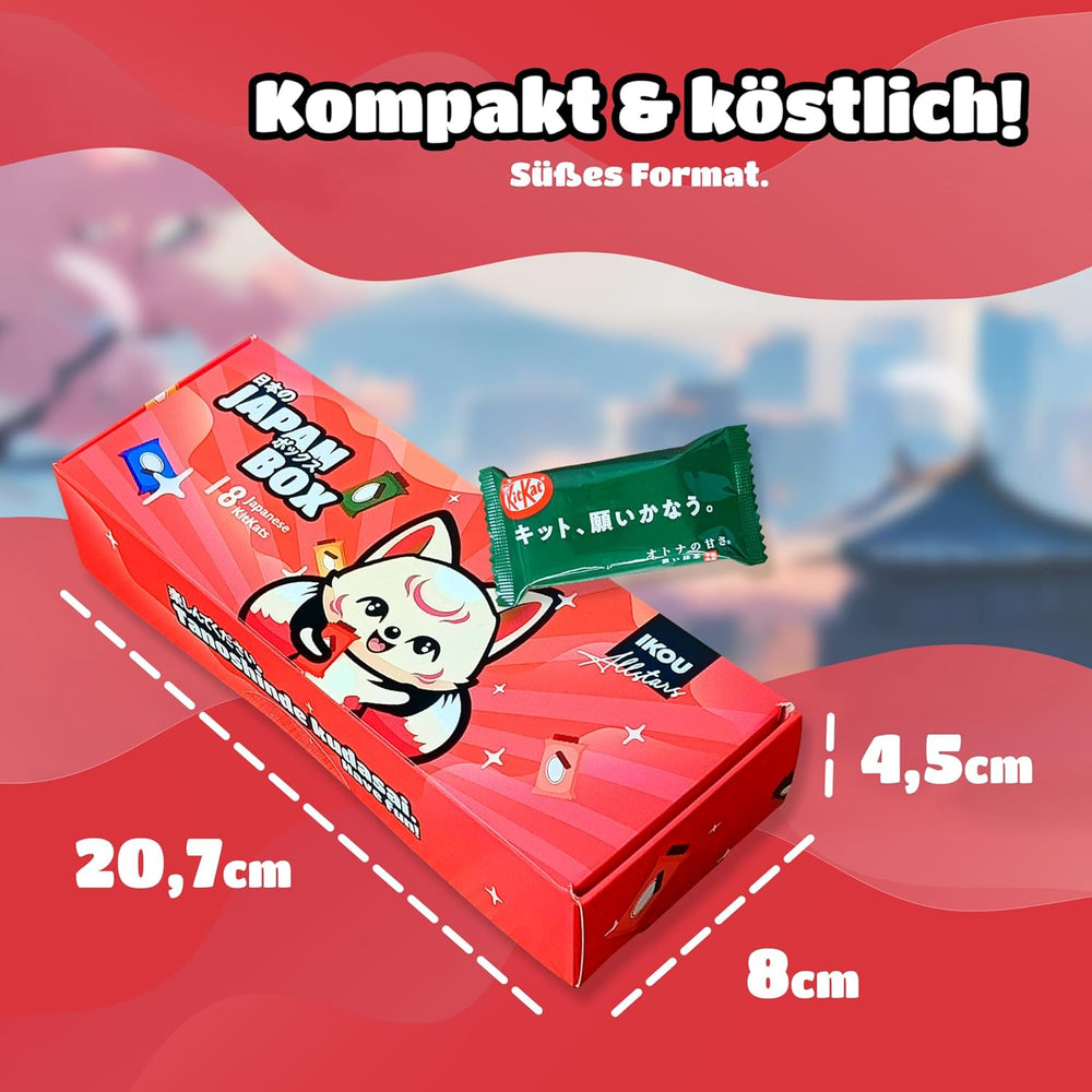 Cutie Sampler - 18 KitKat Japan Minis | Cutie Sampler cu Dulciuri Japoneze, Idee de Cadou cu Gustări Japoneze, cutie surpriză populară cu Matcha și alte soiuri rare.