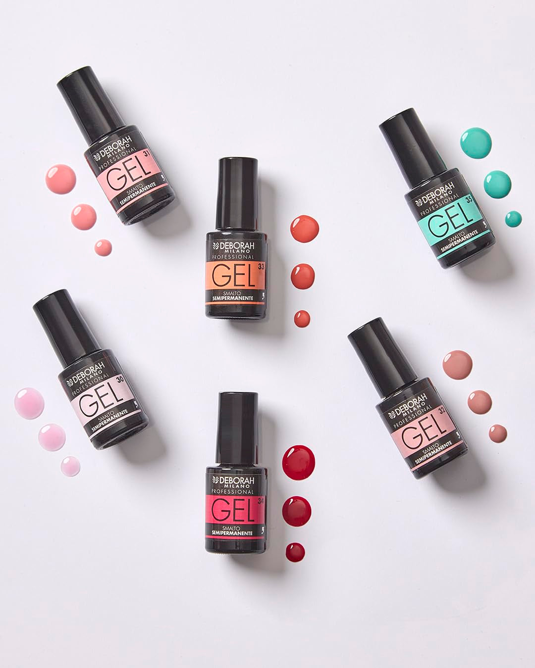 Oja semipermanentă Milano Professional, nr. 30 Babydoll Pink, efect de volumizare, de lungă durată, 100% fabricată în Italia, oferă unghii intense și strălucitoare, 4,5 ml