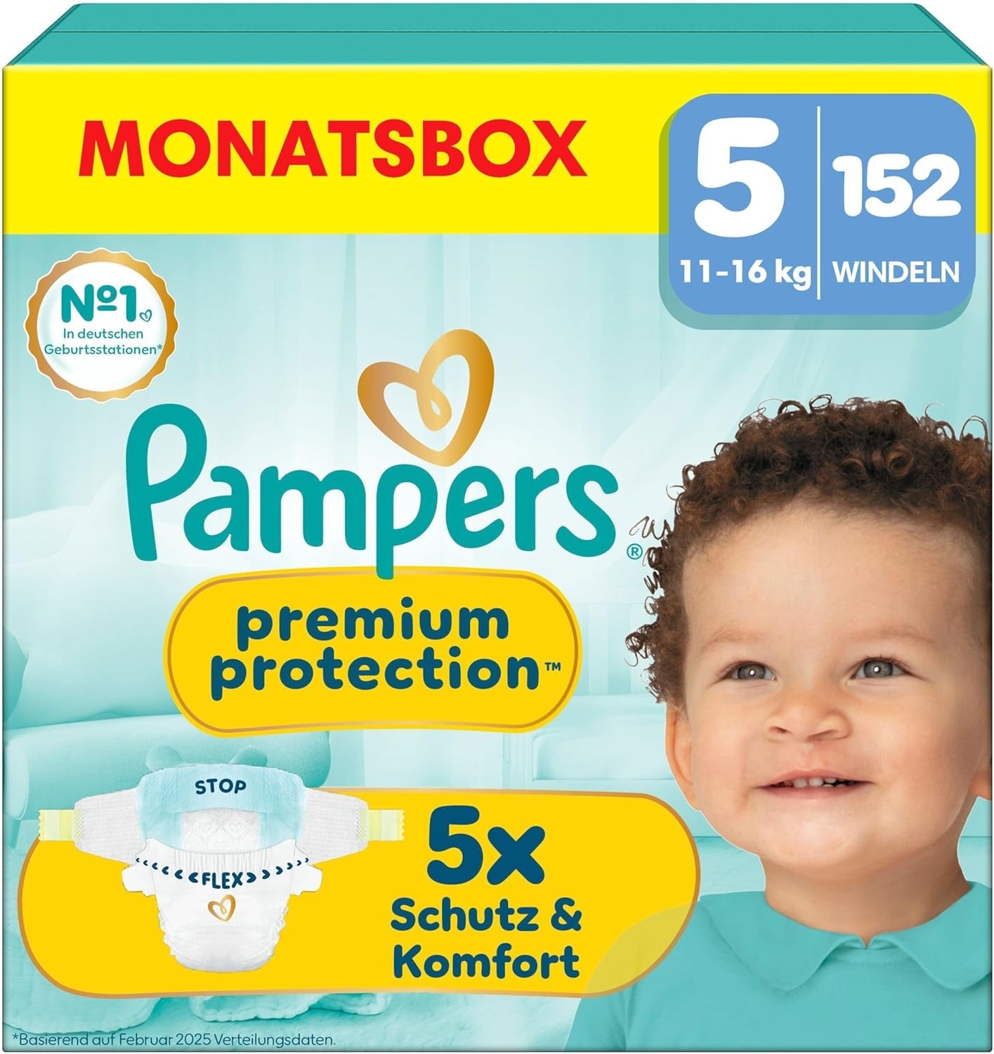 Pampers Premium Protection mărimea 6, 144 scutece, 13 kg-18 kg, protecția noastră numărul 1 împotriva pielii și scurgerilor