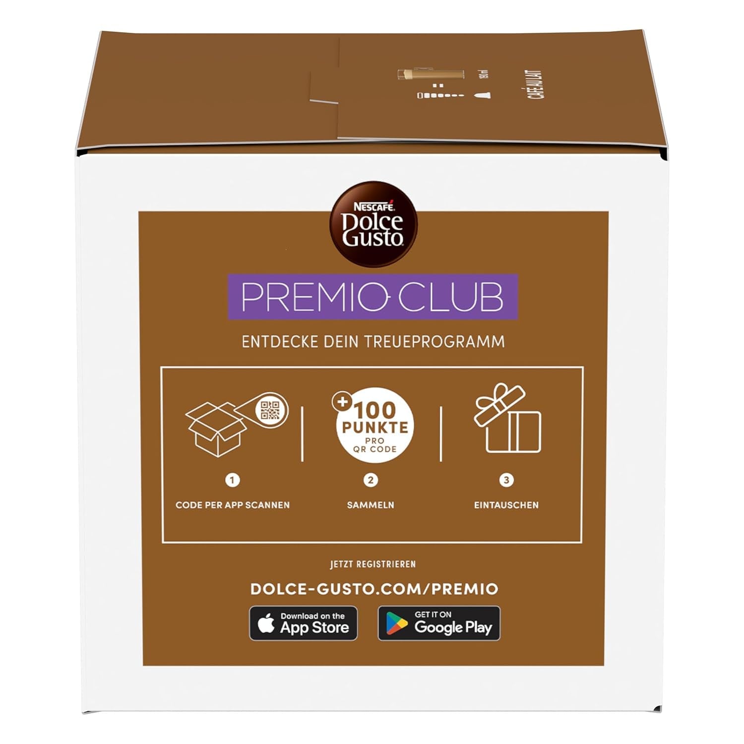 NESCAFÉ DOLCE GUSTO Café au Lait Kaffeekapseln 6er Pack (6 x 16 Kapseln)