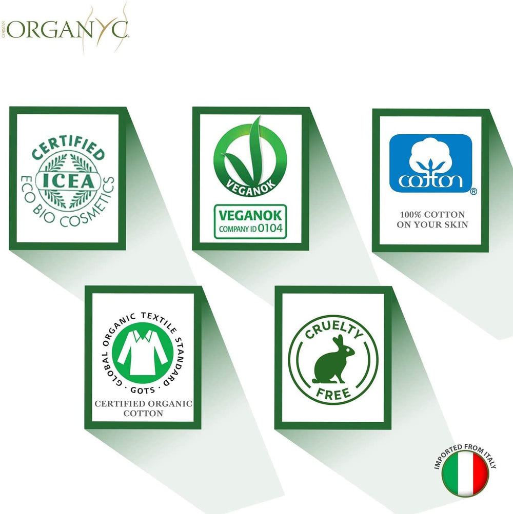 Șervețele umede Organyc Moist Intimate, fabricate din bumbac 100% organic certificat - 4 pachete a câte 20 de șervețele (80 de șervețele în total)