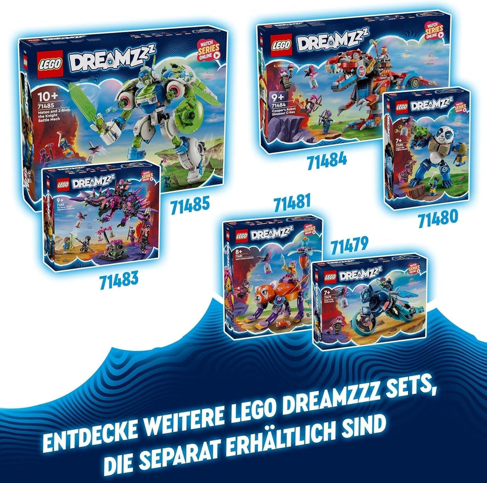 LEGO Dreamzzz 3-In-1 The Nightmare Creatures Of The Never Witch, jucărie magică pentru copii, cazan construibil, lup sau corb, set de fantezie pentru fete și băieți de la 9 ani 71483 Seturi de constructie Besuche den LEGO-Store