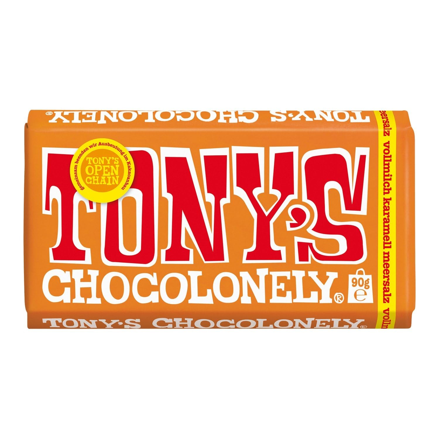 Tony's Chocolonely - Ciocolată neagră cu migdale și sare de mare 90g