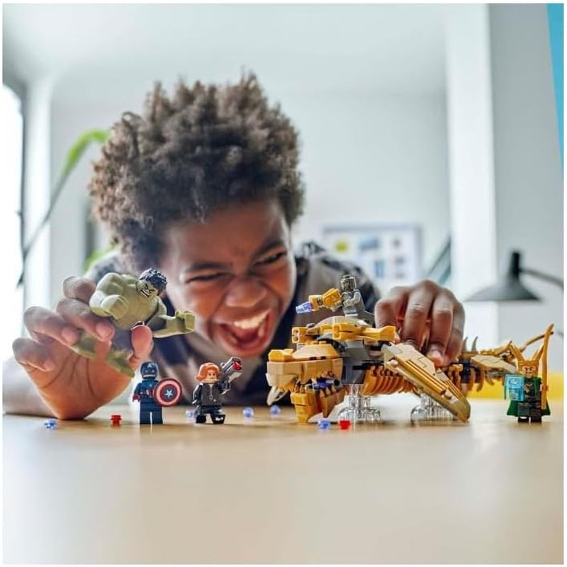 LEGO Marvel Avengers Vs. Leviathan, jucărie de construcție, set cu Hulk și minifigurinele Captain America, Loki, Black Widow și Chitauri, set de joacă Avengers pentru băieți și fete de peste 7 ani 76290 Seturi de constructie Besuche den LEGO-Store