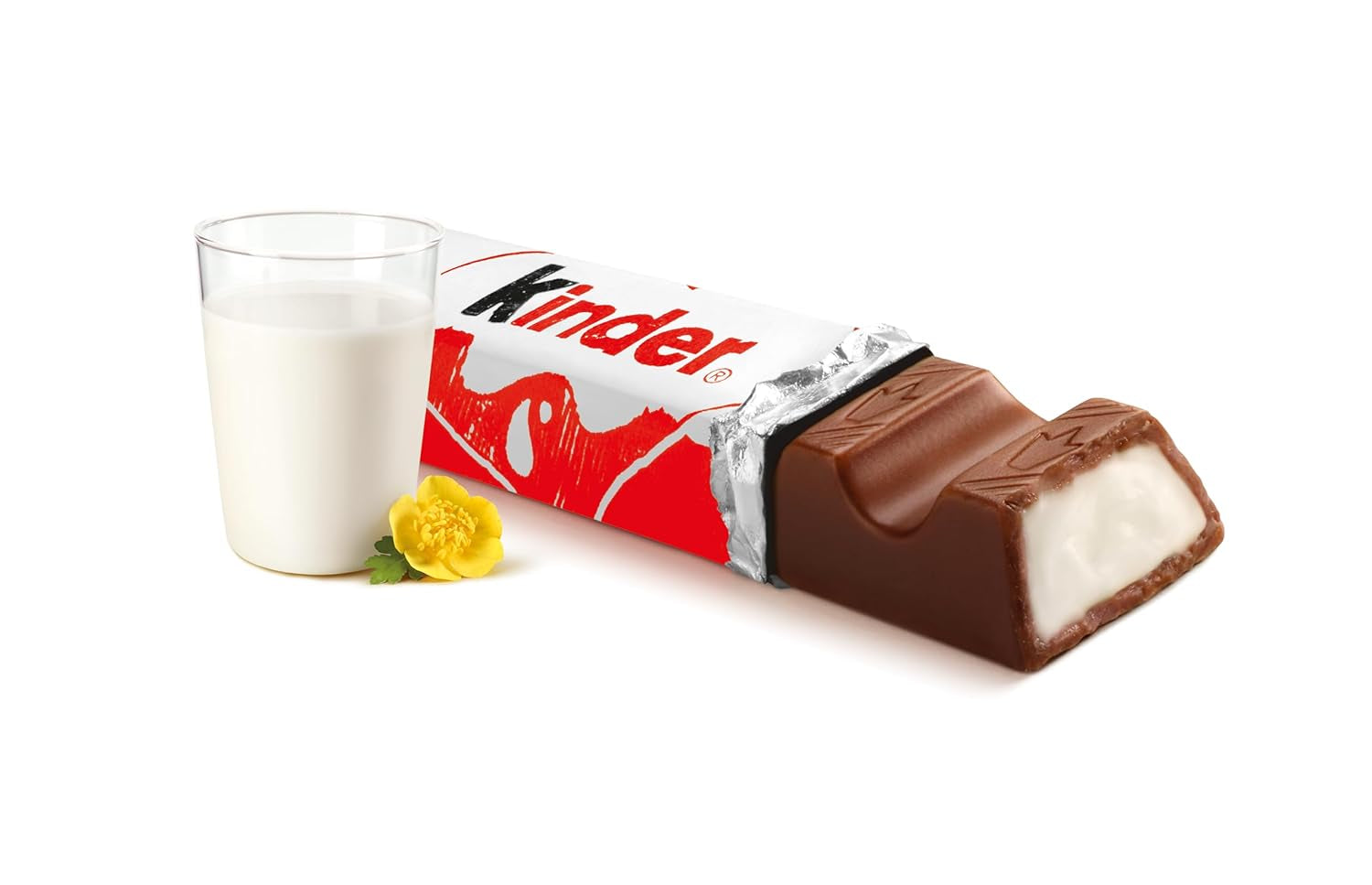 Kinder Chocolate – Batoane de ciocolată din ciocolată cu lapte umplută – 1 pachet conținând 24 de batoane individuale (24 x 12,5 g).
